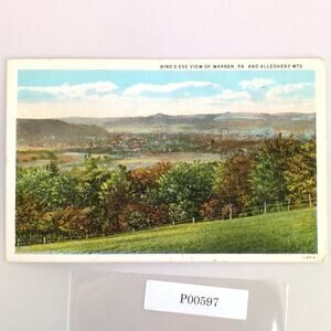 Bird's Eye View Warren Pennsylvania 1920s Postcard PA PC Allegheny Mountains